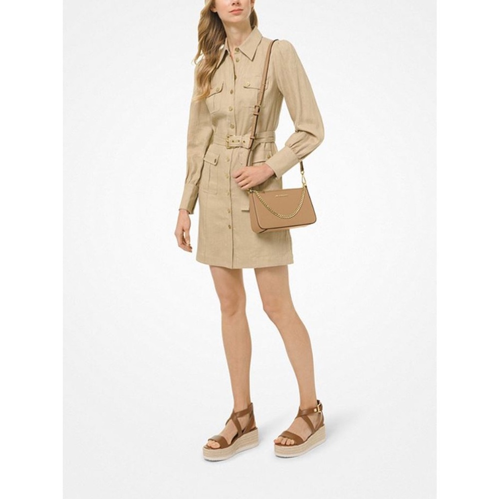 Michael Kors Tan Chain Jet Set Crossbody Bag - Picture 10 of 12